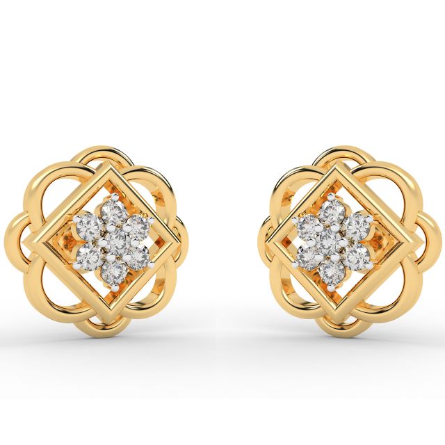 Glory Design Diamond Stud Earrings